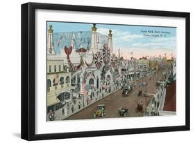 Luna Park, Coney Island, New York-null-Framed Art Print