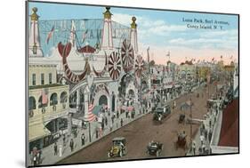 Luna Park, Coney Island, New York-null-Mounted Art Print