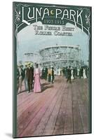 Luna Park - West Seattle, WA - Figure Eight Roller Coaster-Lantern Press-Mounted Art Print