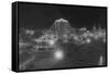 Luna Park with Night Lights-null-Framed Stretched Canvas