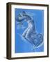 Luna (W/C, Bodycolour, Pencil and Silver Paint on Linen)-Edward Burne-Jones-Framed Giclee Print