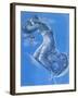 Luna (W/C, Bodycolour, Pencil and Silver Paint on Linen)-Edward Burne-Jones-Framed Giclee Print