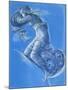 Luna (W/C, Bodycolour, Pencil and Silver Paint on Linen)-Edward Burne-Jones-Mounted Giclee Print