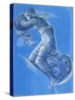 Luna (W/C, Bodycolour, Pencil and Silver Paint on Linen)-Edward Burne-Jones-Stretched Canvas