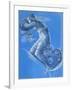 Luna (W/C, Bodycolour, Pencil and Silver Paint on Linen)-Edward Burne-Jones-Framed Giclee Print