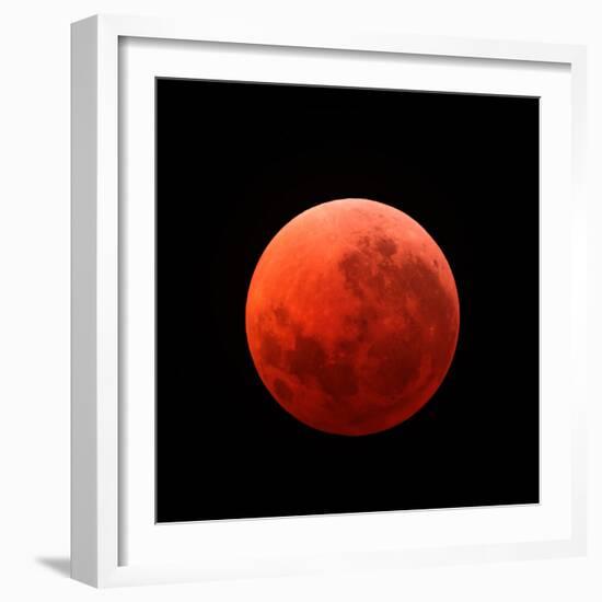 Lunar Eclipse Taken on April 15, 2014-null-Framed Photographic Print