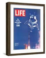 Lunar Excursion Module in Air, March 14, 1969-Ralph Morse-Framed Photographic Print