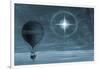 Lunar Glow in Balloon Flight-null-Framed Art Print