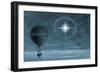 Lunar Glow in Balloon Flight-null-Framed Art Print