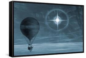 Lunar Glow in Balloon Flight-null-Framed Stretched Canvas