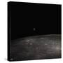 Lunar Lander above the Moon-null-Stretched Canvas