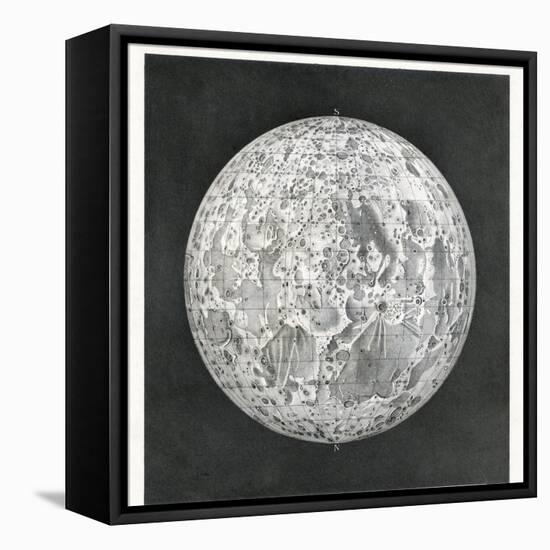 Lunar Map of 1854-Detlev Van Ravenswaay-Framed Stretched Canvas