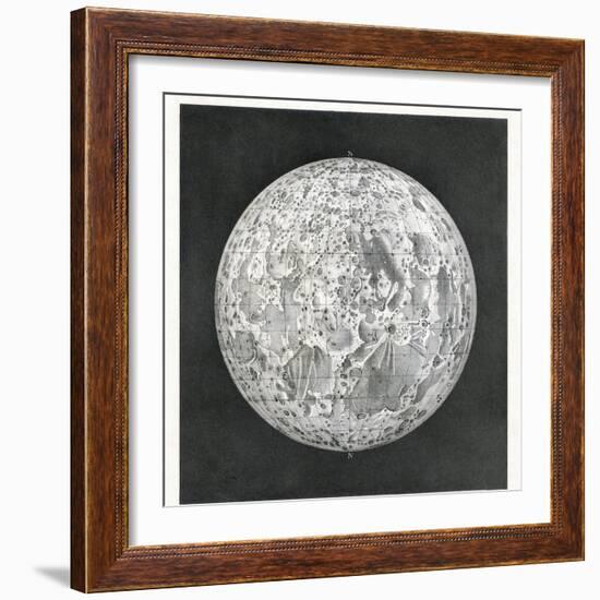 Lunar Map of 1854-Detlev Van Ravenswaay-Framed Photographic Print