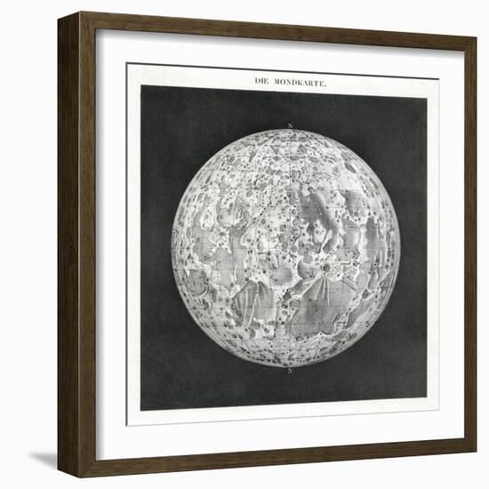 Lunar Map of 1854-Detlev Van Ravenswaay-Framed Photographic Print