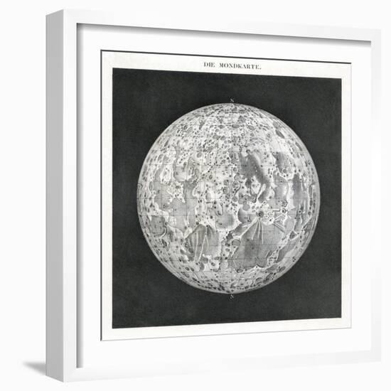 Lunar Map of 1854-Detlev Van Ravenswaay-Framed Photographic Print