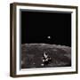 Lunar Module, Earth, and Moon-Michael Collins-Framed Photographic Print