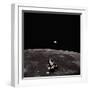 Lunar Module, Earth, and Moon-Michael Collins-Framed Photographic Print