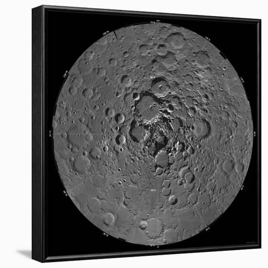 Lunar Mosaic of the North Polar Region of the Moon-Stocktrek Images-Framed Photographic Print