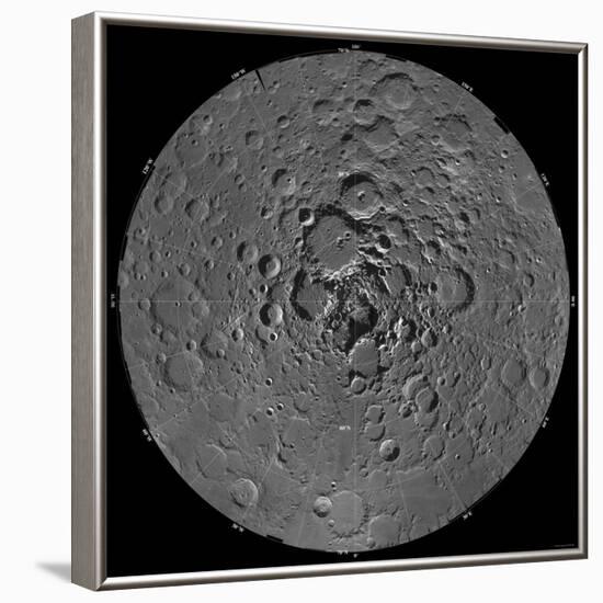 Lunar Mosaic of the North Polar Region of the Moon-Stocktrek Images-Framed Photographic Print