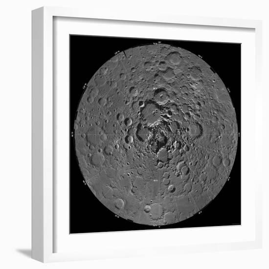 Lunar Mosaic of the North Polar Region of the Moon-Stocktrek Images-Framed Photographic Print