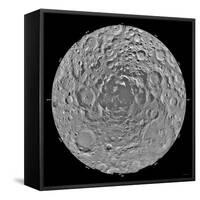 Lunar Mosaic of the South Polar Region of the Moon-Stocktrek Images-Framed Stretched Canvas