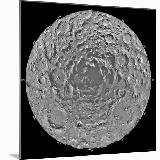 Lunar Mosaic of the South Polar Region of the Moon-Stocktrek Images-Mounted Photographic Print