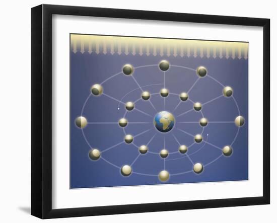 Lunar Phases Diagram-null-Framed Giclee Print