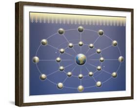 Lunar Phases Diagram-null-Framed Giclee Print