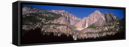 Lunar Rainbow over the Upper and Lower Yosemite Falls, Yosemite National Park, California, USA-null-Framed Stretched Canvas