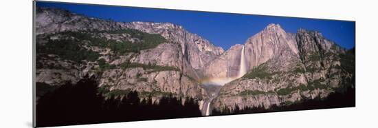 Lunar Rainbow over the Upper and Lower Yosemite Falls, Yosemite National Park, California, USA-null-Mounted Photographic Print