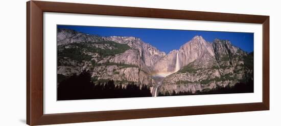 Lunar Rainbow over the Upper and Lower Yosemite Falls, Yosemite National Park, California, USA-null-Framed Photographic Print