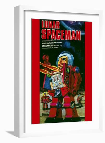 Lunar Spaceman-null-Framed Art Print