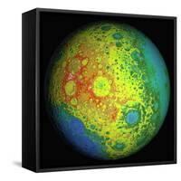 Lunar Topography Globe-Stocktrek Images-Framed Stretched Canvas