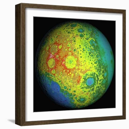 Lunar Topography Globe-Stocktrek Images-Framed Photographic Print