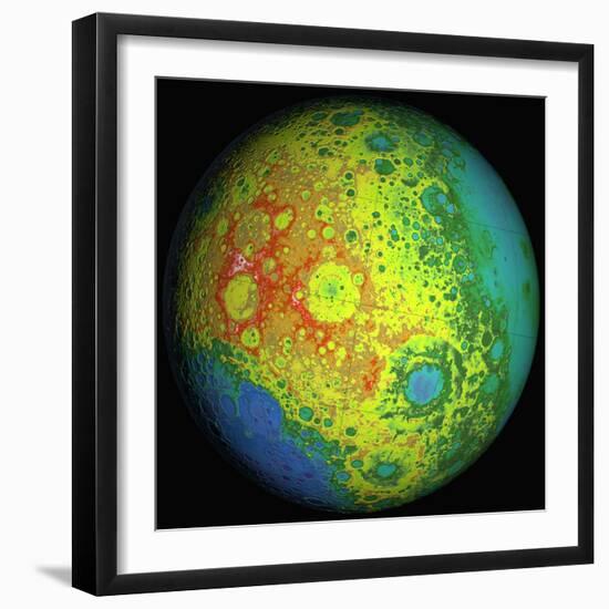 Lunar Topography Globe-Stocktrek Images-Framed Photographic Print