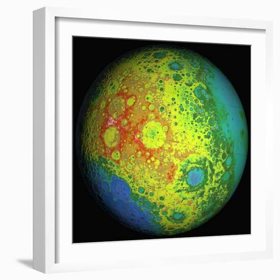 Lunar Topography Globe-Stocktrek Images-Framed Photographic Print