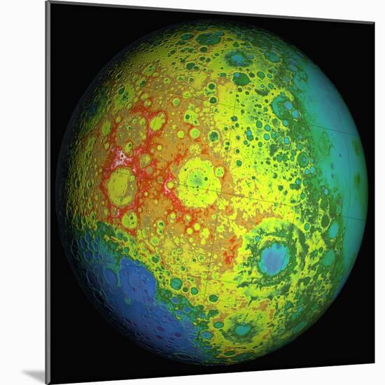 Lunar Topography Globe-Stocktrek Images-Mounted Photographic Print