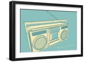 Lunastrella Boombox-John Golden-Framed Giclee Print