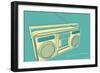 Lunastrella Boombox-John W^ Golden-Framed Art Print