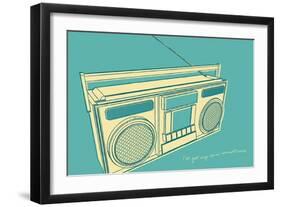 Lunastrella Boombox-John W^ Golden-Framed Art Print