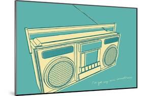 Lunastrella Boombox-John W^ Golden-Mounted Art Print