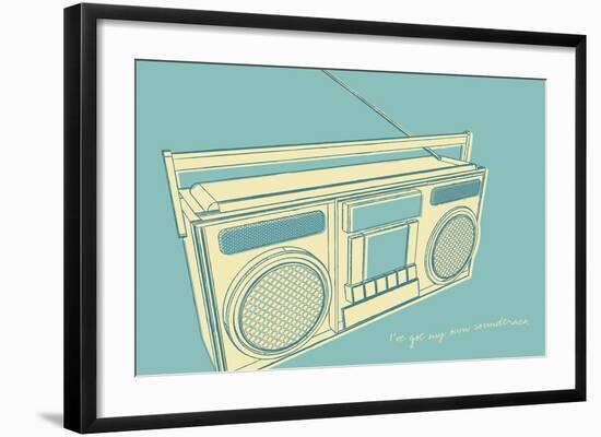 Lunastrella Boombox-John W^ Golden-Framed Art Print