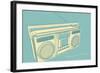 Lunastrella Boombox-John W^ Golden-Framed Art Print