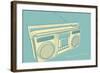 Lunastrella Boombox-John W^ Golden-Framed Art Print