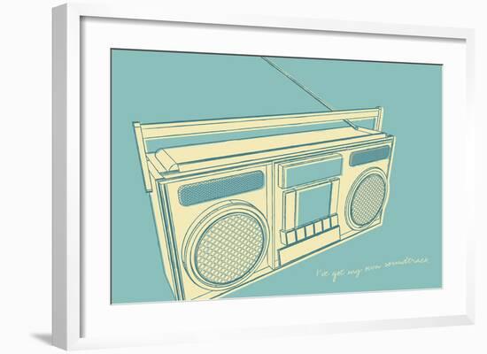 Lunastrella Boombox-John W^ Golden-Framed Art Print