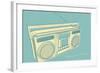 Lunastrella Boombox-John W^ Golden-Framed Art Print