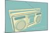 Lunastrella Boombox-John W^ Golden-Mounted Art Print