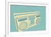 Lunastrella Boombox-John W^ Golden-Framed Art Print