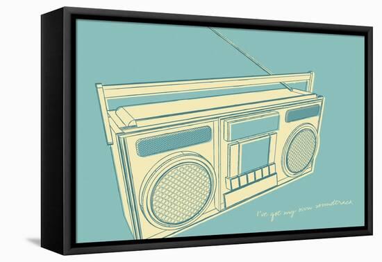 Lunastrella Boombox-John W Golden-Framed Stretched Canvas