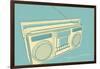 Lunastrella Boombox-John W Golden-Framed Giclee Print